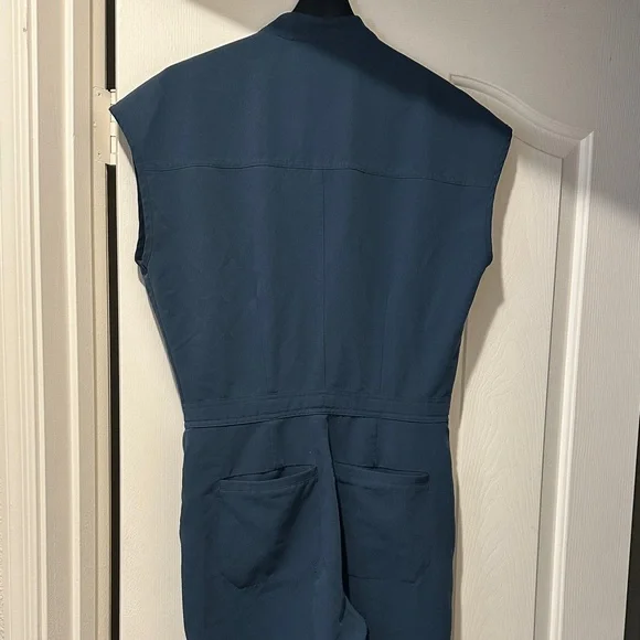 Figs Deep Blue Sleeveless Jumpsuit - Picture 3 of 4